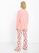 Піжама жіноча: лонгслів і штани, кораловий колір 221007 фото 2