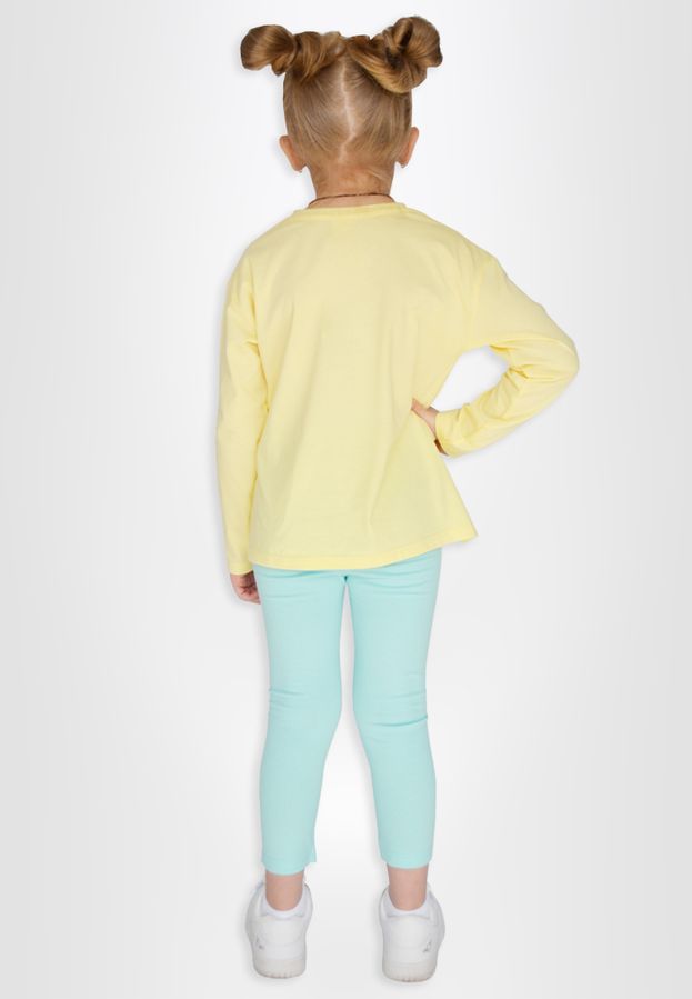 Джемпер для дівчат світло-жовтий 210562 фото