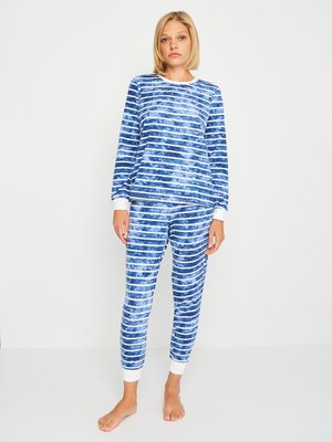 Пижамный костюм домашний женский, синий тай-дай 230420 фото