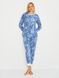 Пижамный костюм домашний женский, синий тай-дай 230420 фото 3