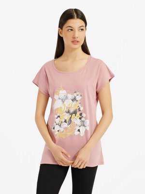 Комплект женский домашний пижамный футболка и бриджи 210236 фото