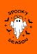 Свитшот женский утепленный оранжевый с принтом "Spooky season" 230411P_mango_Spooky season фото 2