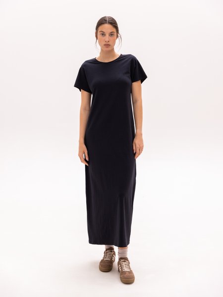Платье женское легкое длинное черного цвета 230715 фото