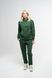 Костюм жіночий утеплений зелений худі та штани 111008_green фото 1