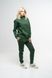 Костюм жіночий утеплений зелений худі та штани 111008_green фото 3