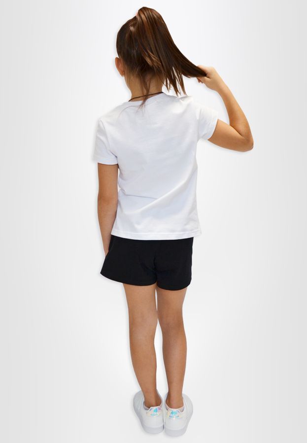 Піжама для дівчат біла з чорним 210621 фото