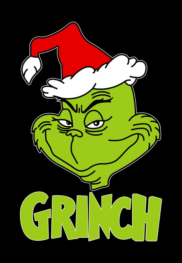 Футболка женская черная с принтом "Гринч" 160404PB_Grinch фото