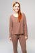 Жіноча піжама лапша топ та лосини світло-коричневого кольору 230439 фото 10