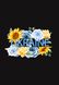 Футболка для дівчат чорна з принтом "Україна на квітах" 180328GPB_Ukraine on flowers_158 фото 2