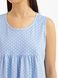 Ночная рубашка женская без рукавов голубая 210223 фото 3
