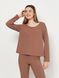 Женская пижама лапша топ и лосины светло-коричневого цвета 230439 фото 3