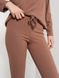 Женская пижама лапша топ и лосины светло-коричневого цвета 230439 фото 6