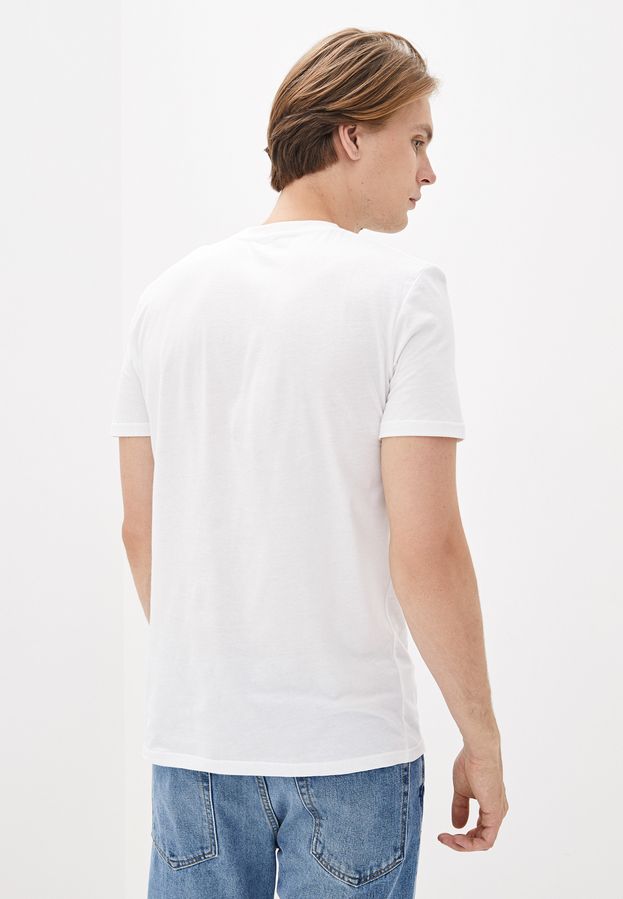 Чоловіча футболка однотонна білий 190717 фото