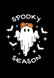 Свитшот женский утепленный черный с принтом "Spooky season" 230411P_black_Spooky season_3XL фото 2