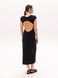 Платье женское фигурное с вырезами на спине черное 230730 фото 2