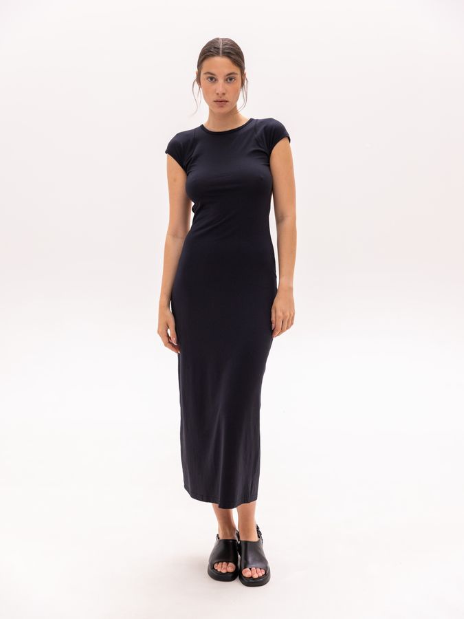 Платье женское фигурное с вырезами на спине черное 230730 фото