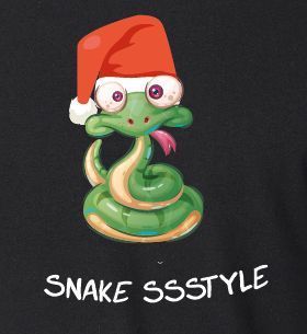 Футболка чоловіча чорна з принтом "Snake ssstyle" 170201PB_snake ssstyle фото
