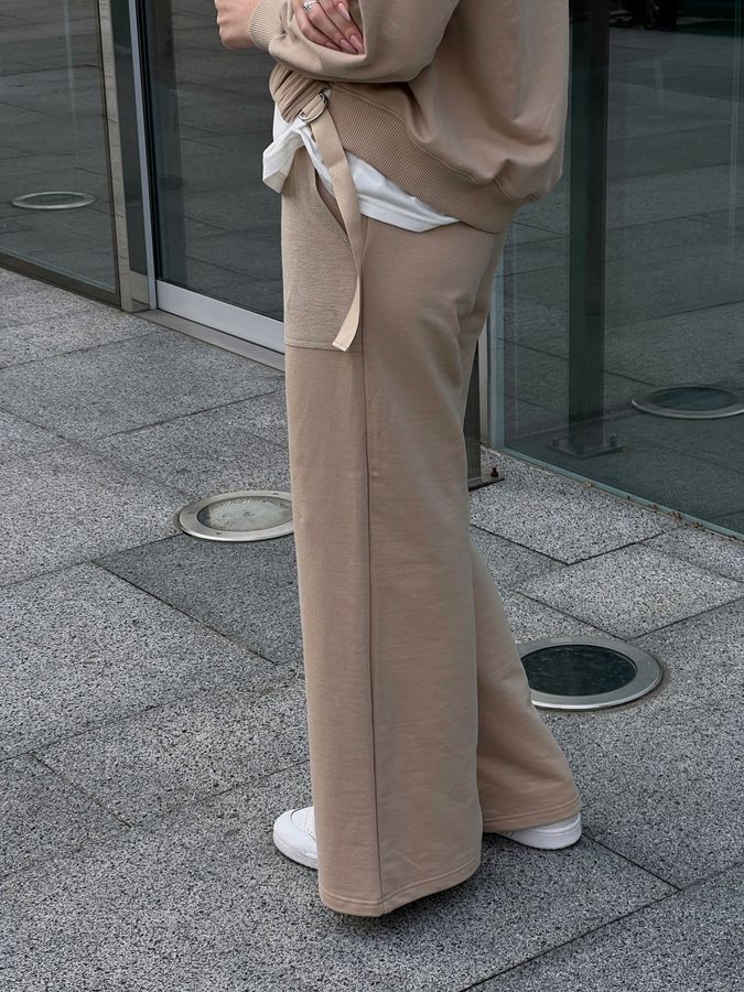Костюм женский свитшот и штаны бежевый 111013_beige фото