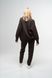 Костюм жіночий теплий светр та штани-джоггери коричневого кольору 230404 фото 2