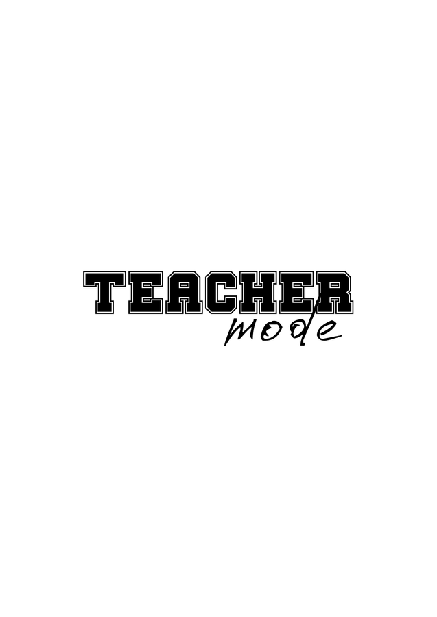 Футболка чоловіча оверсайз біла з принтом "Teacher mode" 211143PW_Teacher mode 2 фото