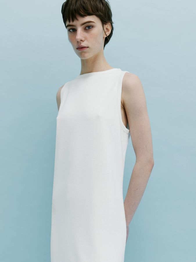 Сукня жіноча довга двостороння молочного кольору 230710 фото