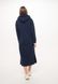 Сукня жіноча довга з довгим рукавом та капюшоном темно-синя 210502 фото 2