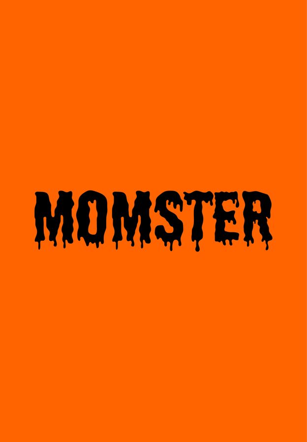 Свитшот женский утепленный оранжевый с принтом "Momster" 230411P_mango_Momster фото