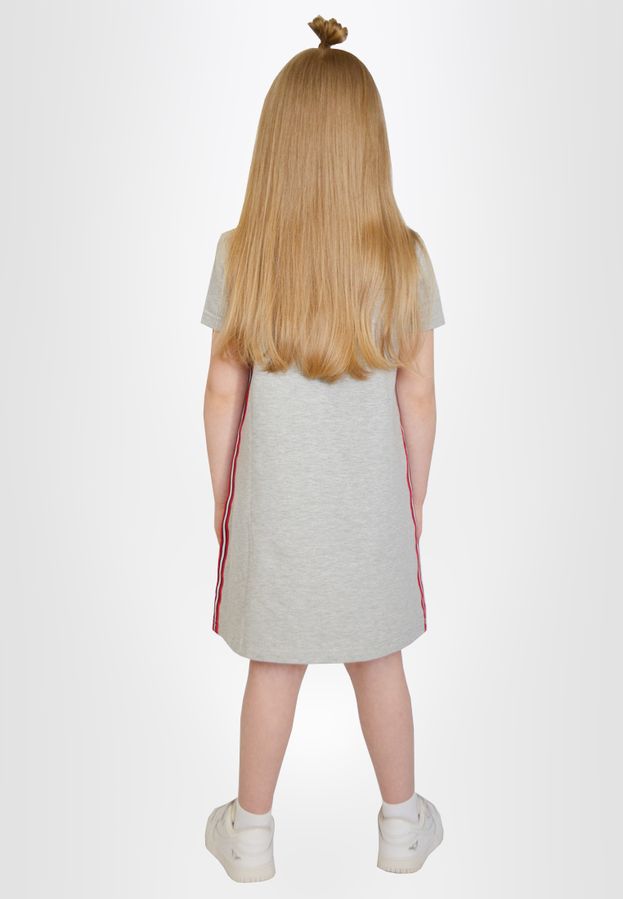 Платье для девочек меланж с лампасом 201208 фото