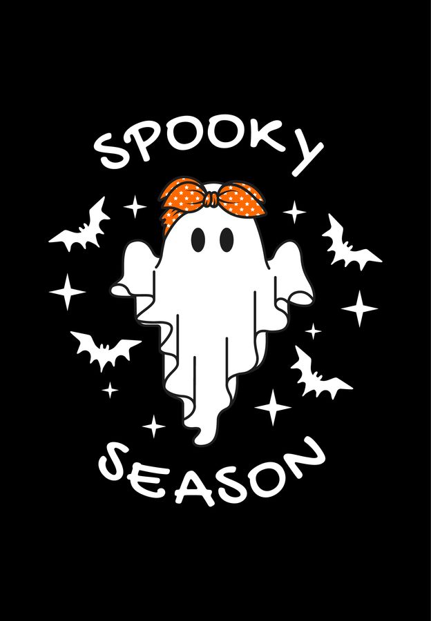 Худи женский утепленный черный с принтом "Spooky season" 221026P_black_Spooky season_3XL фото