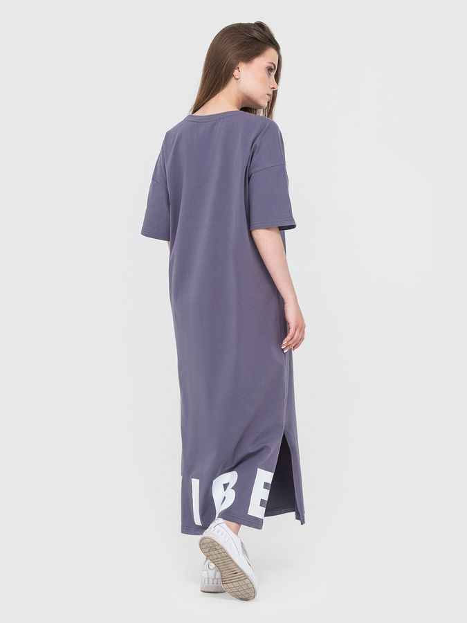 Платье женское длинное с коротким рукавом летнее 211041 фото