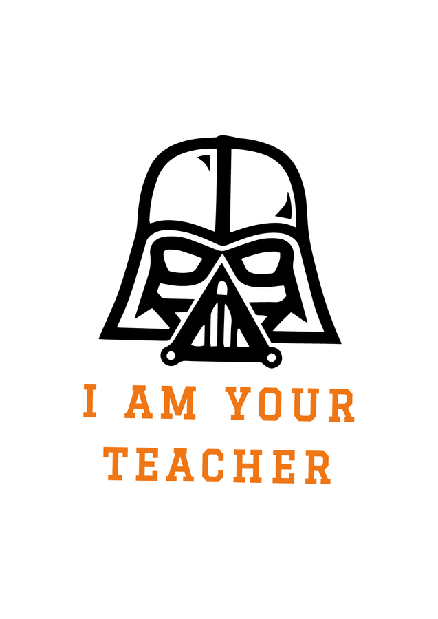 Футболка чоловіча оверсайз біла з принтом "I am your teacher" 211143PW_I am your teacher_2XL фото