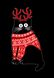 Футболка жіноча чорна з принтом "Кіт у светрі" 160404PB_Cat in a sweater_XL фото 2
