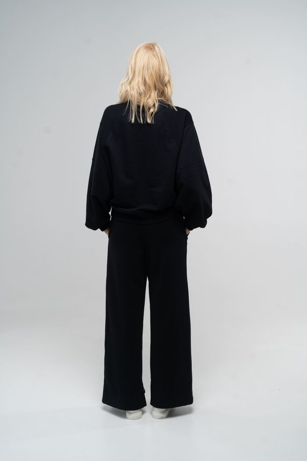Костюм женский свитшот и штаны черный 111006_black фото