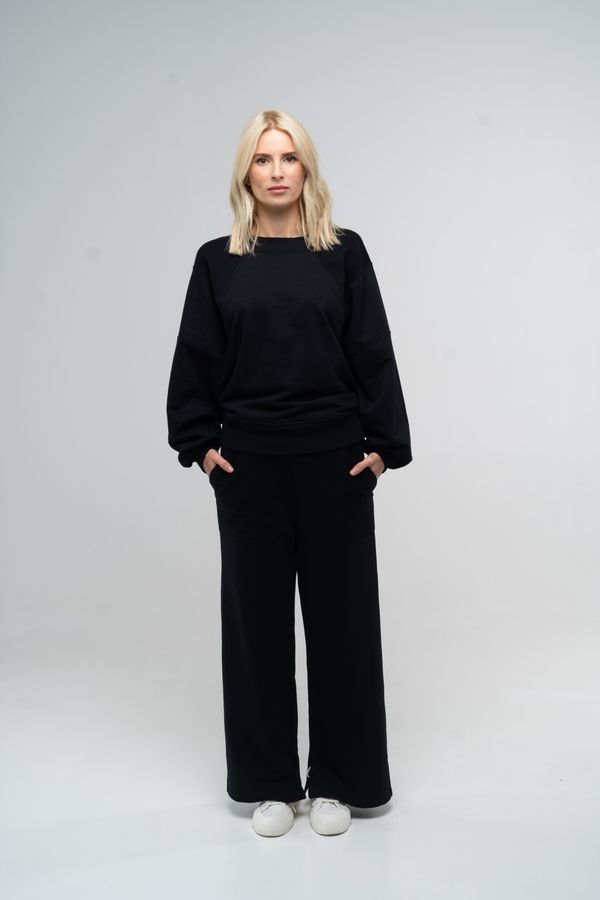 Костюм жіночий світшот та штани чорний 111006_black фото