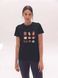Футболка женская черная с принтом "Новогодний" 160404PB_new year ornament фото 1