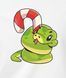 Футболка жіноча біла з принтом "Змія з цукеркою" 201002PW_snake with candy фото 2