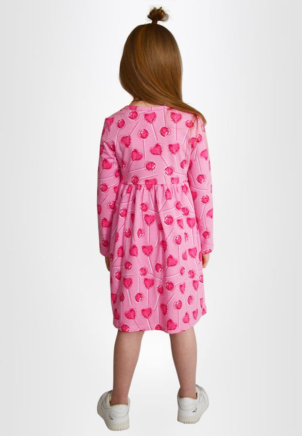 Сукня для дівчат малинова з малюнком 221203 фото