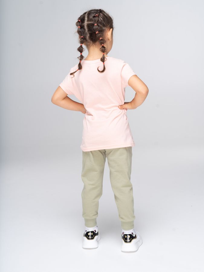 Штани для дівчинки оливкові 200505 фото