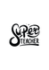 Футболка мужская оверсайз белая с принтом "Super teacher" 211143PW_Super teacher фото 2