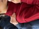Толстовка женская на флисе с воротником на молнии бордового цвета 230410 фото 8