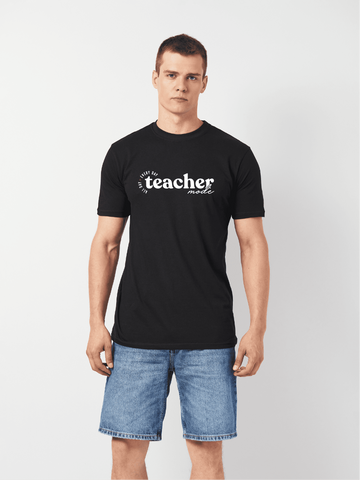 Футболка чоловіча чорна з принтом "Teacher mode" 170201PB_Teacher mode 2 фото