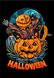 Футболка жіноча чорна з принтом "Пугало та гарбуз" 160404PB_Halloween scarecrow and pumpkin фото 2