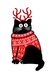 Худи мужское белое с принтом "Кот в свитере" 1707061PW_Cat in a sweater_3XL фото 2