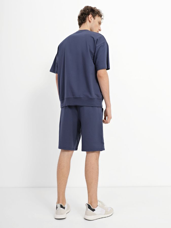 Комплект для мужчин футболка и шорты синий 220912 фото