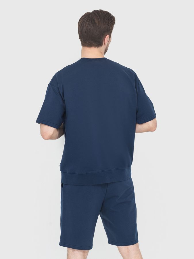 Комплект для чоловіків футболка та шорти синій 220912 фото