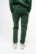 Штаны-джоггеры женские теплые темно-зеленого цвета 230412 фото 2