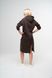 Жіноча сукня довга утеплена коричневого кольору 220108 фото 2