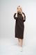 Женское платье длинное утепленное коричневого цвета 220108 фото 1
