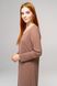 Жіноча нічна сорочка лапша з довгим рукавом світло-коричневого кольору 230438 фото 3
