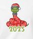 Футболка мужская белая с принтом "Змея 2025" 170201PW_snake 2025 фото 2
